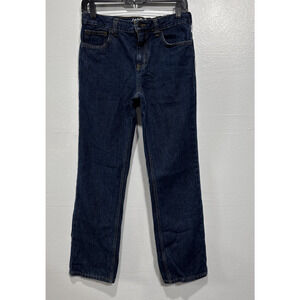 Cat & Jack Boys Relaxed Straight Blue Denim Jeans Size 14 Adjustable Waist